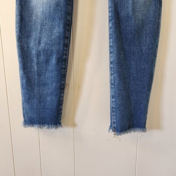 Joe's Jeans Charlie High Rise Skinny Ankle Stretchy Raw Frayed Hem Denim Casual - Picture 3 of 13